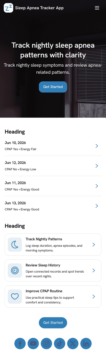 Sleep Apnea Tracker App Template