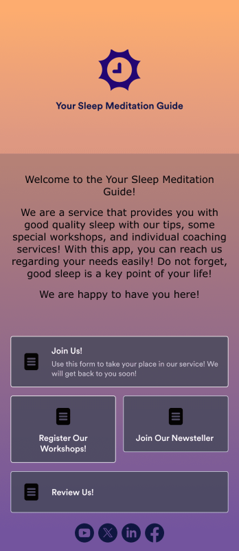 Sleep Meditation App Template
