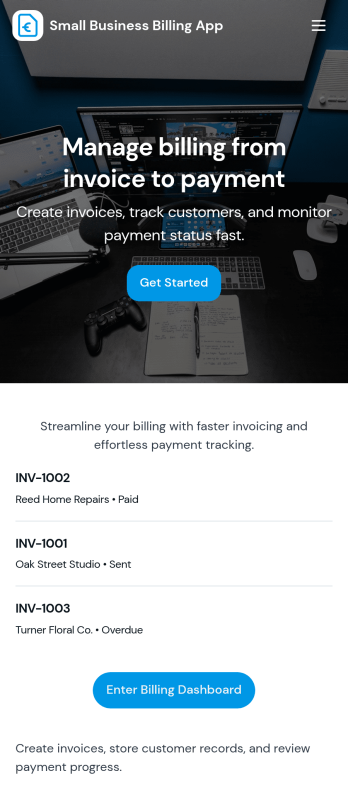 Small Business Billing App Template