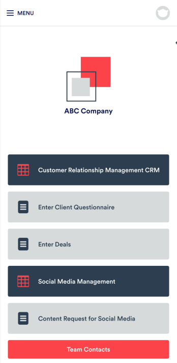 Small Business CRM App Template