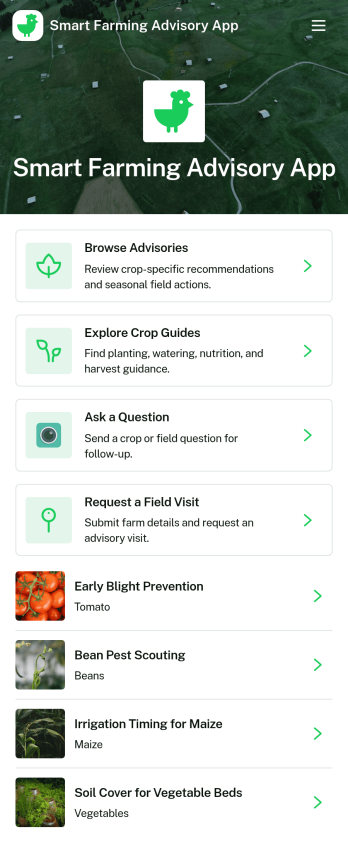 Smart Farming Advisory App Template