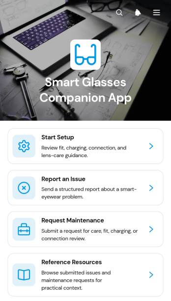 Smart Glasses Companion App Template