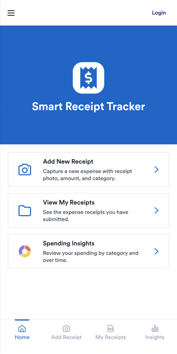 Smart Receipt Tracker App Template