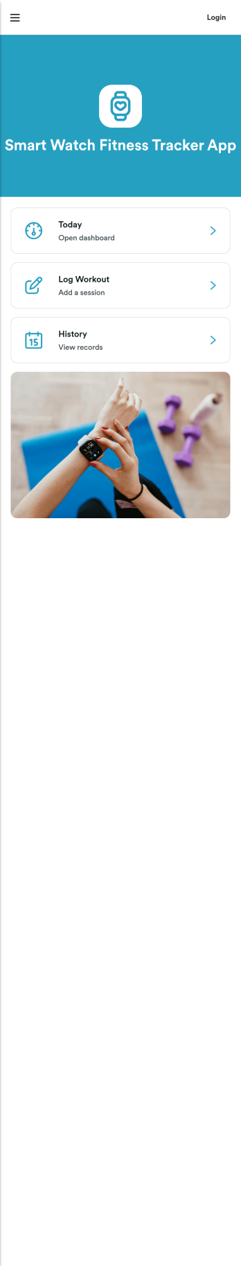 Smart Watch Fitness Tracker App Template