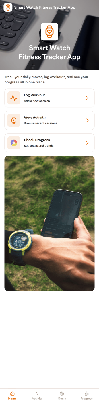 Smart Watch Fitness Tracker App Template
