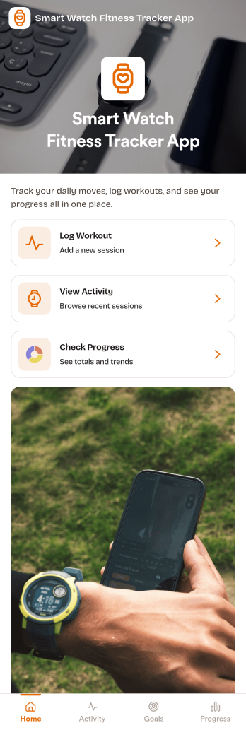 Smart Watch Fitness Tracker App Template