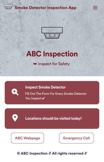 Smoke Detector Inspection App Template