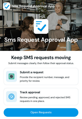 Sms Request Approval App Template