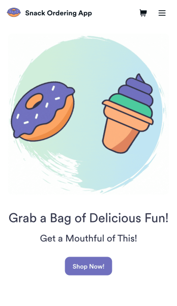 Snack Ordering App Template