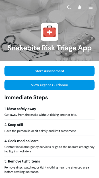 Snakebite Risk Triage App Template