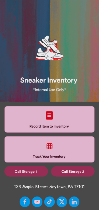 Sneaker Inventory App Template