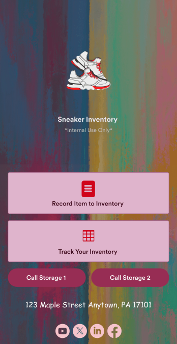 Sneaker Inventory App Template