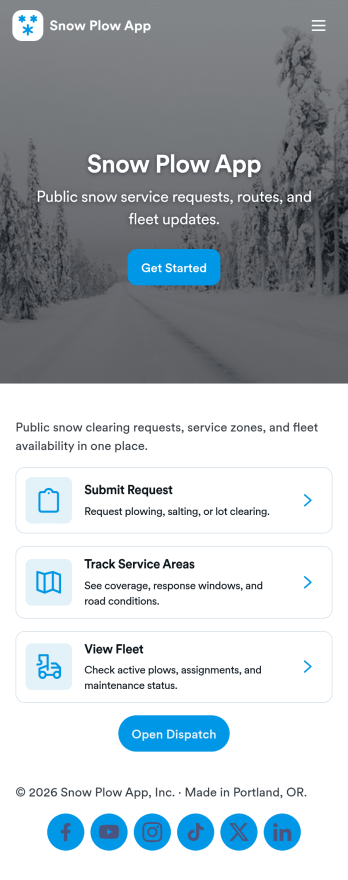 Snow Plow App Template