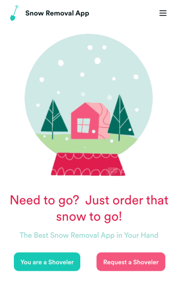 Snow Shoveling App Template