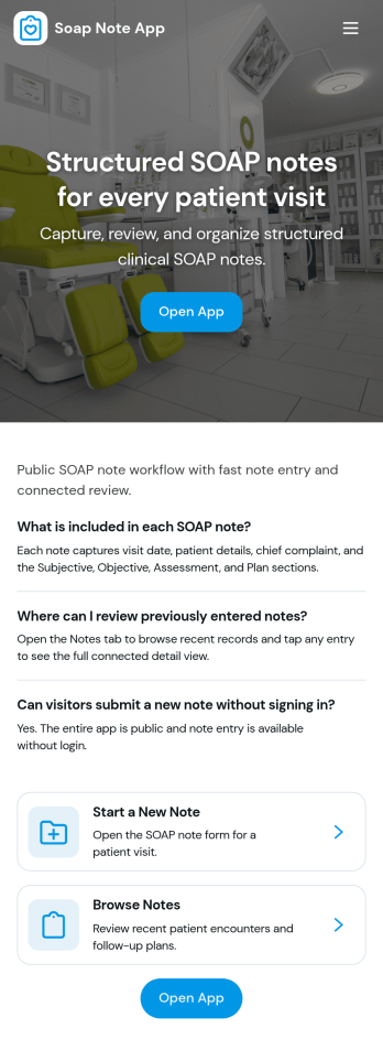 Soap Note App Template