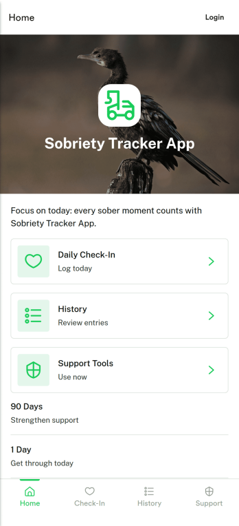 Sobriety Tracker App Template