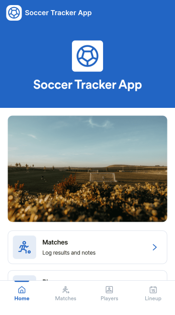 Soccer Tracker App Template