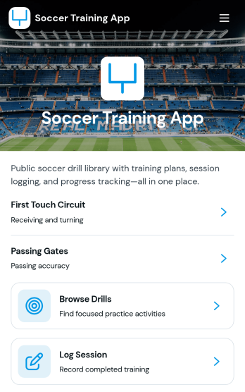 Soccer Training App Template
