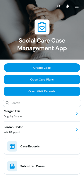 Social Care Case Management App Template