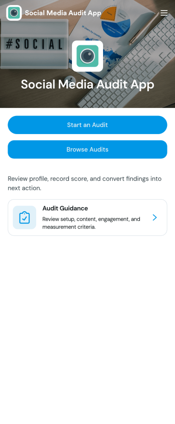 Social Media Audit App Template