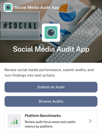 Social Media Audit App Template
