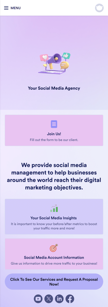 Social Media Marketing App Template