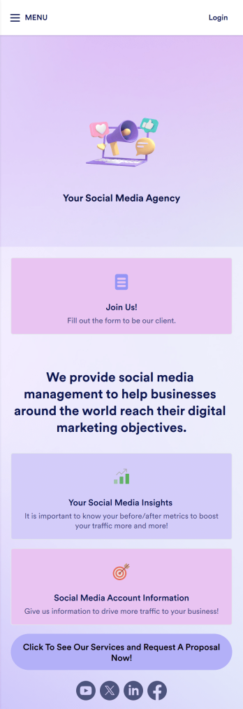 Social Media Marketing App Template