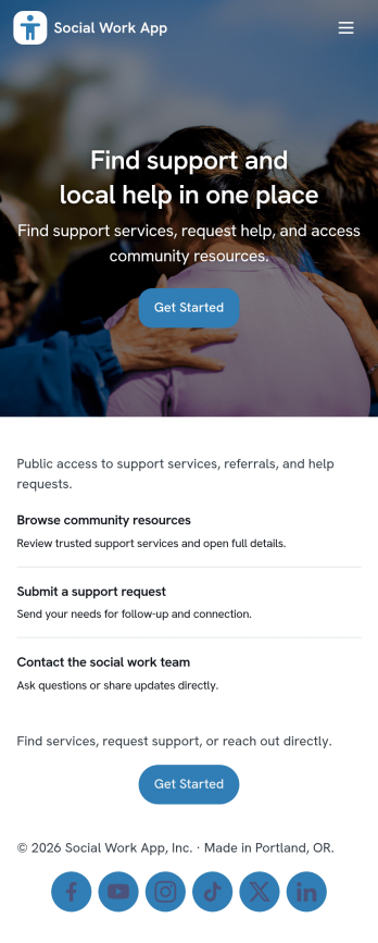 Social Work App Template
