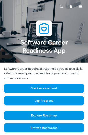 Software Career Readiness App Template