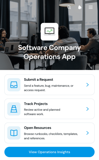 Software Company Operations App Template