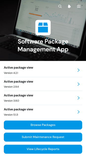 Software Package Management App Template