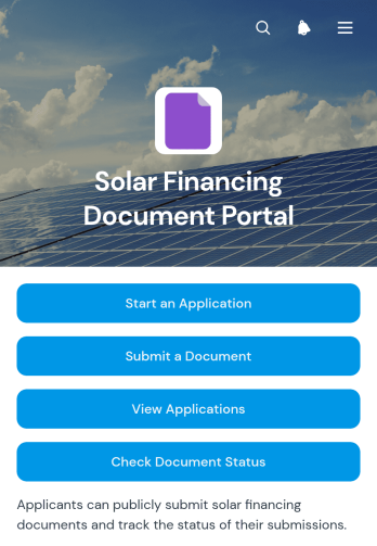 Solar Financing Document Portal App Template