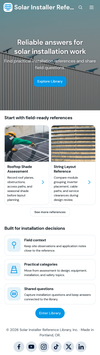 Solar Installer Reference Library App Template