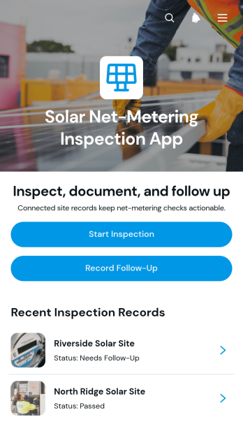 Solar Net-Metering Inspection App Template