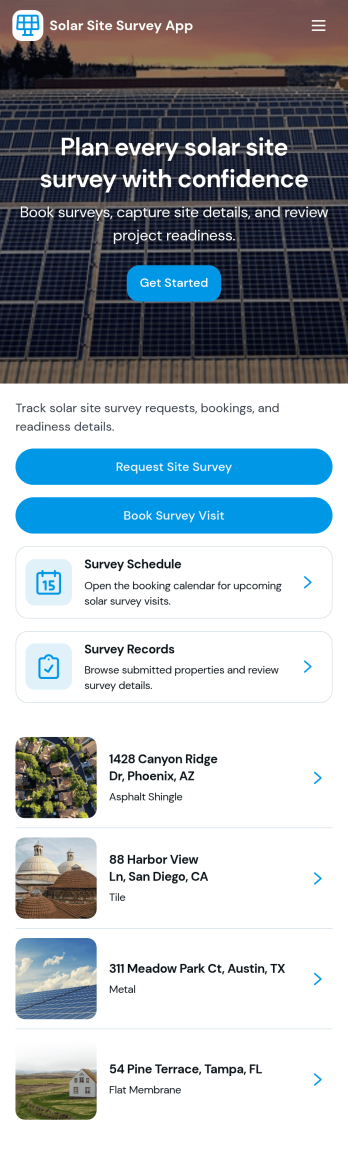 Solar Site Survey App Template