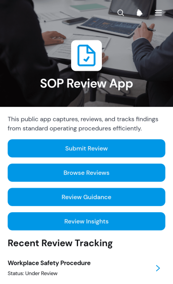 SOP Review App Template