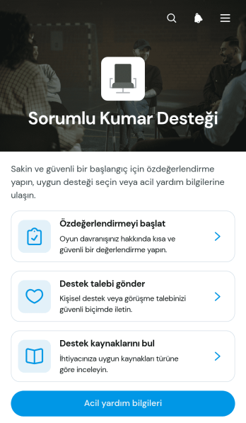 Sorumlu Kumar Oynama Desteği Uygulama Șablonu