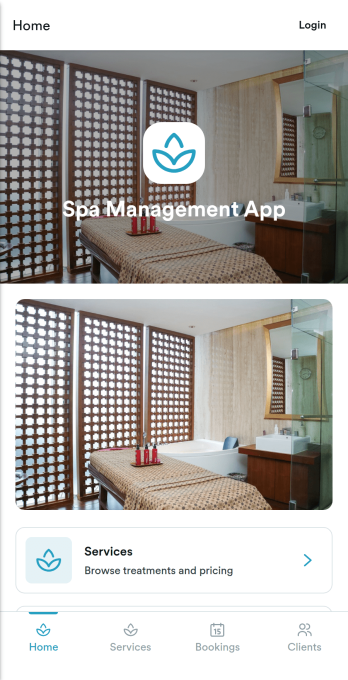 Spa Management App Template