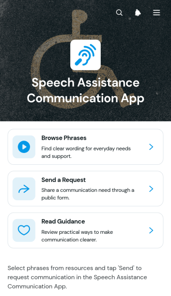 Speech Assistance Communication App Template