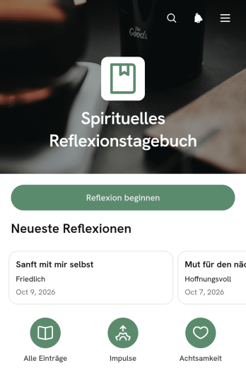 Spirituelle Reflexionstagebuch-App