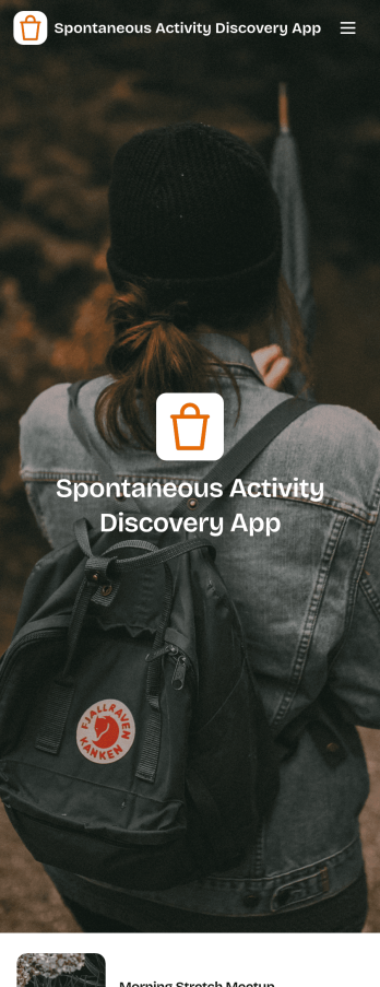 Spontaneous Activity Discovery App Template