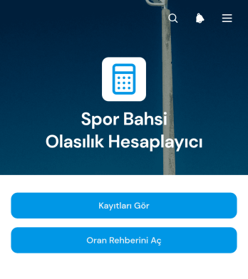Spor Bahsi Olasılık Hesaplama Uygulama Șablonu