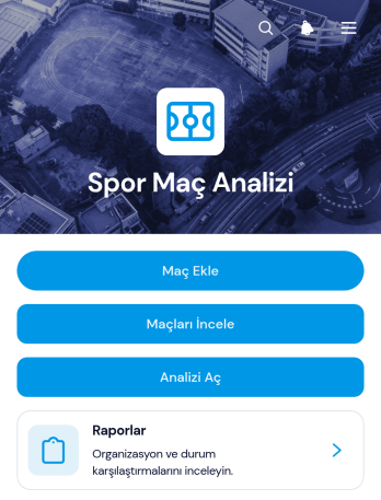 Spor Maçı Analiz Uygulama Șablonu