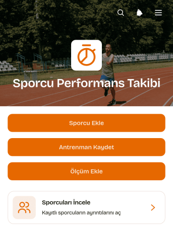 Sporcu Performansı Takip Uygulama Șablonu