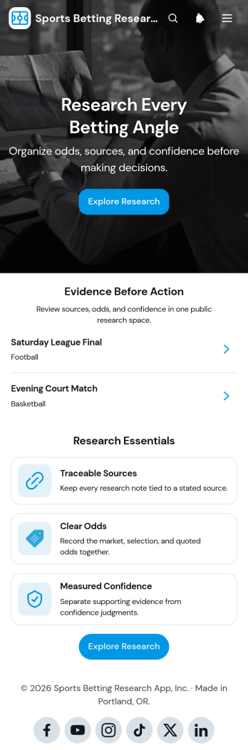 Sports Betting Research App Template