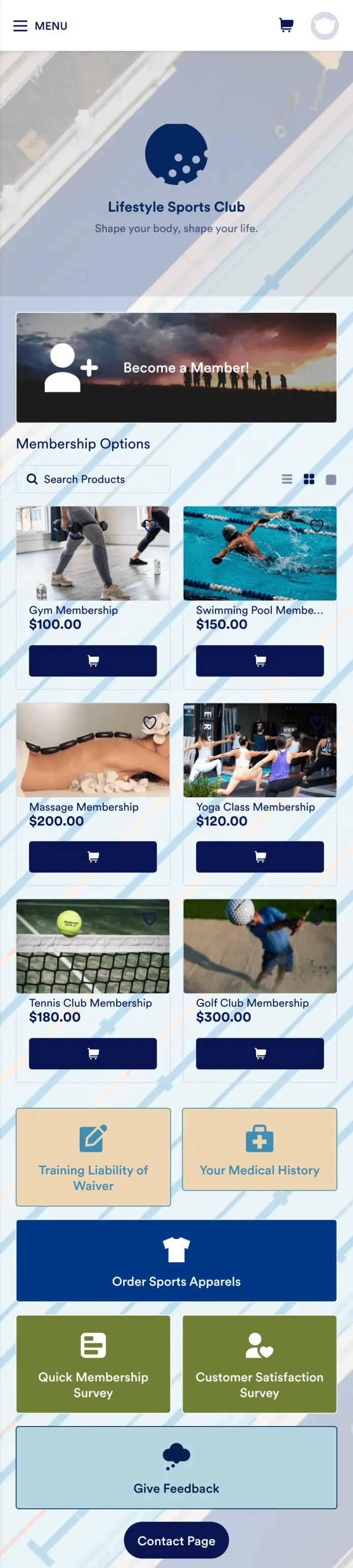 Sports Club App