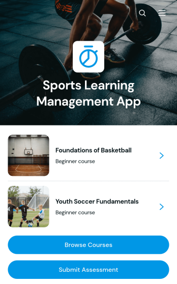Sports Learning Management App Template