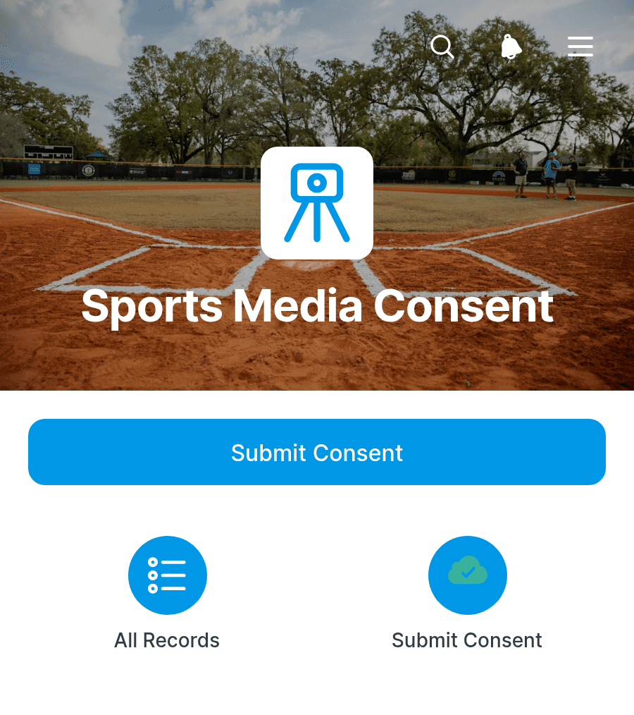 Sports Media Consent App Template | Jotform