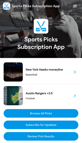 Sports Picks Subscription App Template