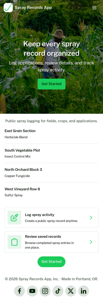 Spray Records App Template